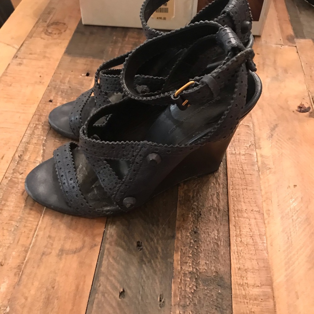 Balenciaga wedges navy  blue size 7 - Picture 2 of 8